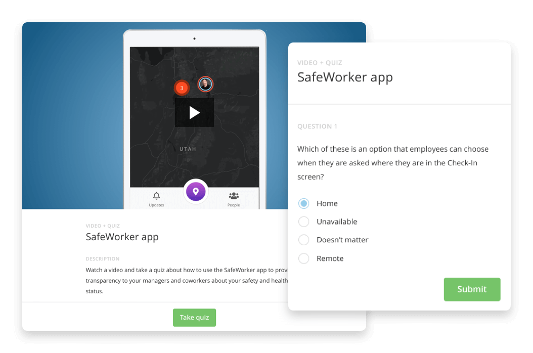 Training Compliance App Domo’s Get Back to Work Apps
