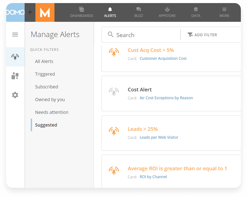 Manage all of your alerts