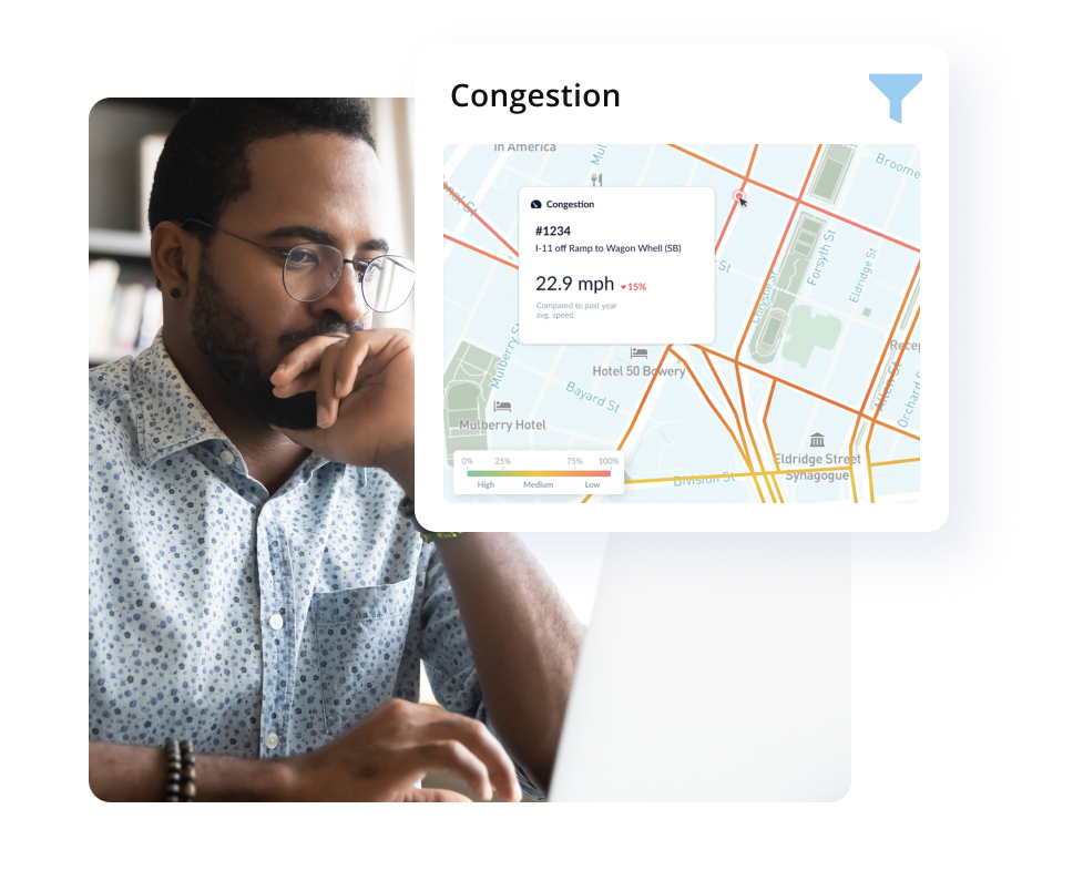 product feature custom app map congestion filter lifestyle 2x